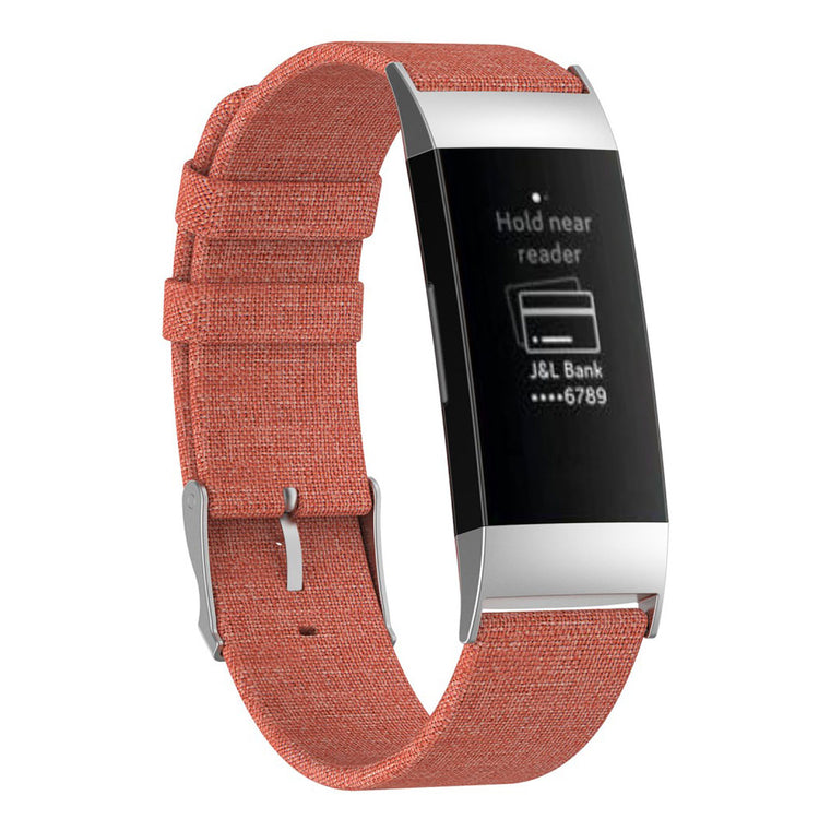 Mega cool Fitbit Charge 3 Nylon Rem - Orange#serie_2