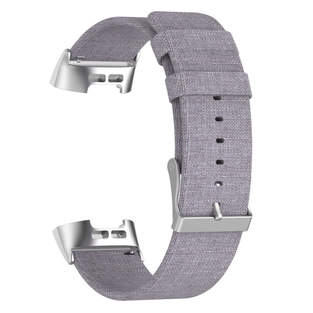 Mega cool Fitbit Charge 3 Nylon Rem - Sølv#serie_4