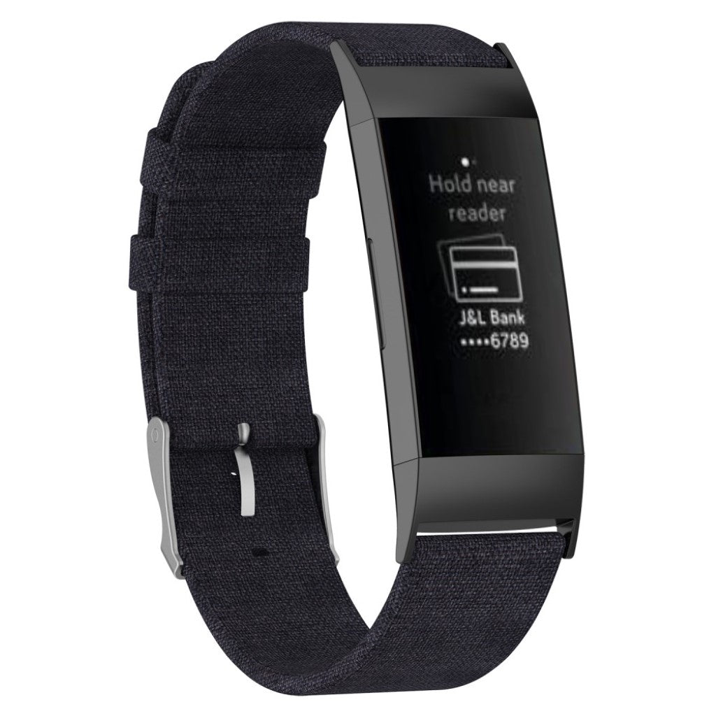 Mega cool Fitbit Charge 3 Nylon Rem - Sort#serie_5