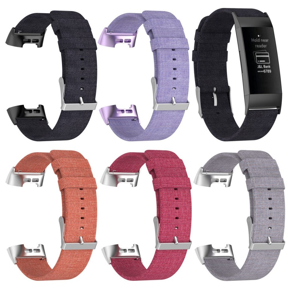 Mega cool Fitbit Charge 3 Nylon Rem - Sort#serie_5