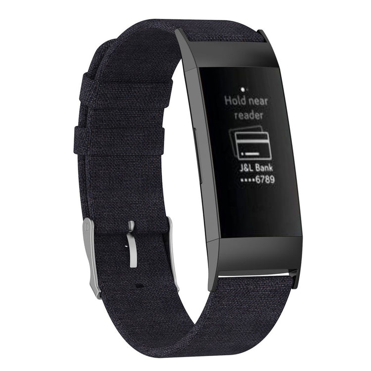 Mega cool Fitbit Charge 3 Nylon Rem - Sort#serie_5