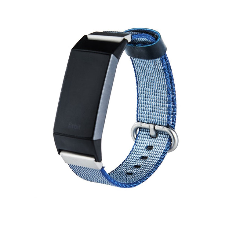 Meget kønt Fitbit Charge 3 Nylon Rem - Blå#serie_3