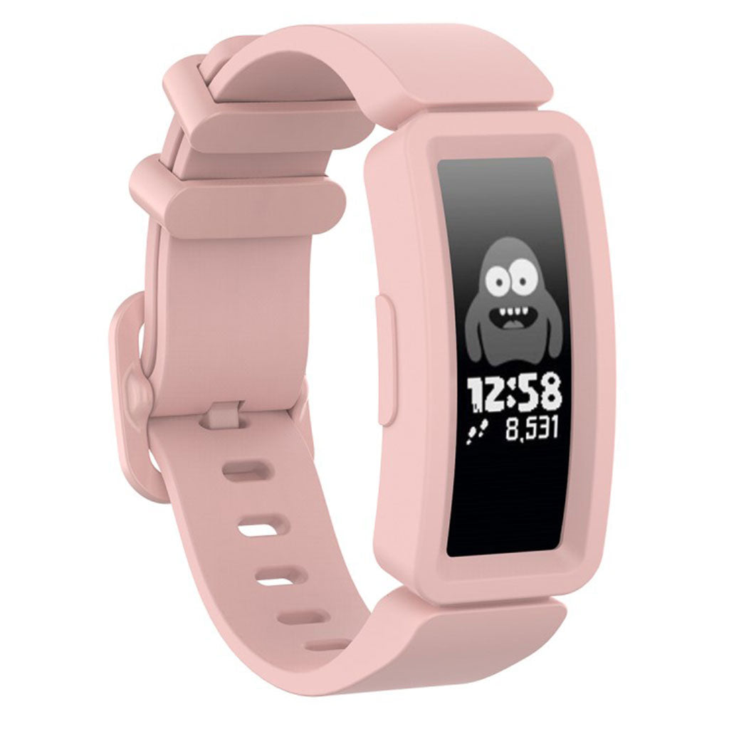 Rigtigt hårdfør Fitbit Inspire Silikone Rem - Pink#serie_4