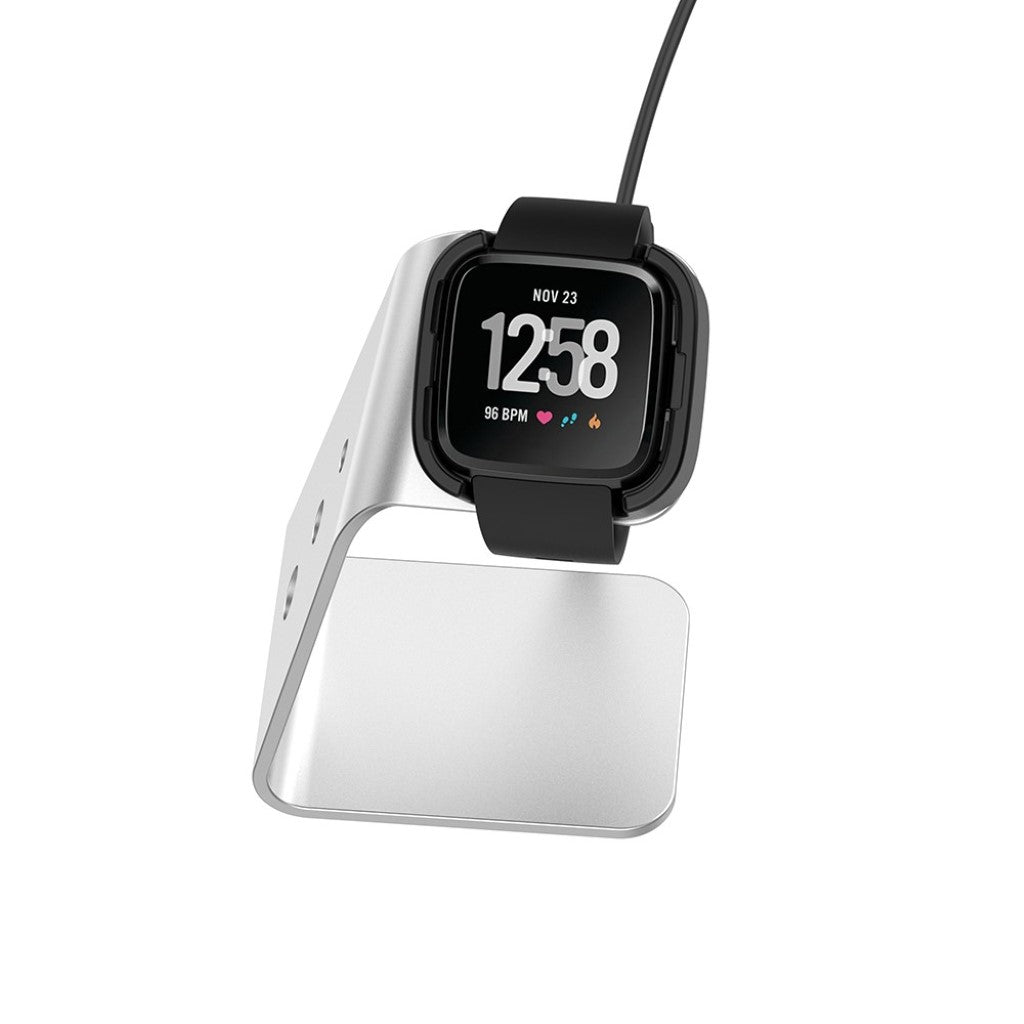 Metal Fitbit Versa Lite Ladestation - Sølv#serie_2