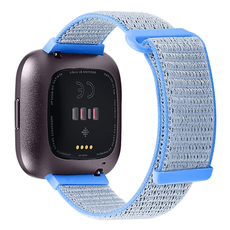 Fortrinligt Fitbit Versa Lite Nylon Rem - Blå#serie_5