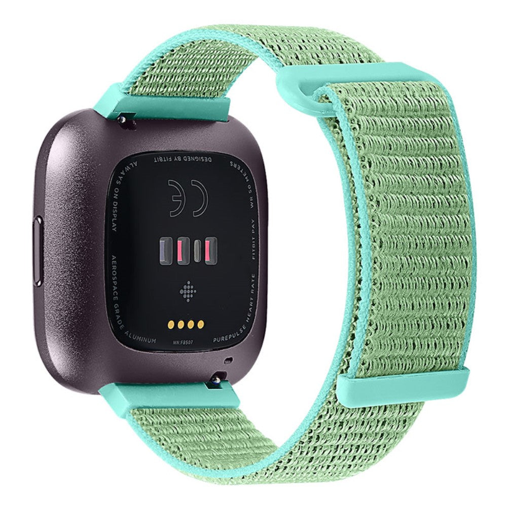 Fortrinligt Fitbit Versa Lite Nylon Rem - Grøn#serie_8