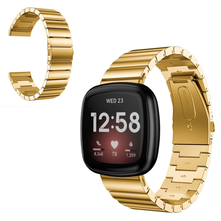 Udsøgt Fitbit Versa 3 / Fitbit Sense Metal Rem - Guld#serie_3