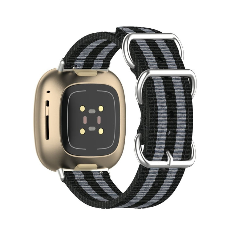 Rigtigt fantastisk Fitbit Versa 3 Nylon Rem - Sort#serie_1