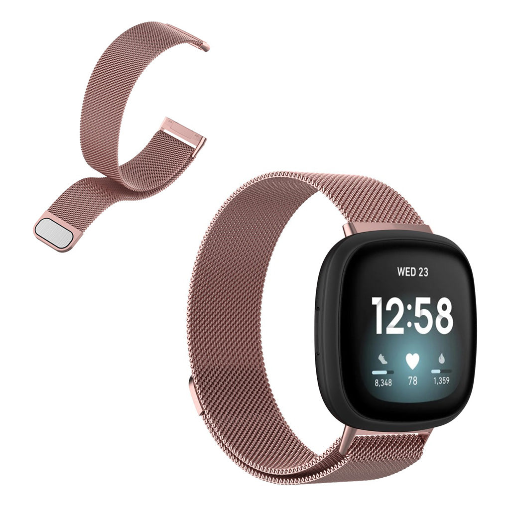 Rigtigt fantastisk Fitbit Versa 3 / Fitbit Sense Metal Rem - Pink#serie_1