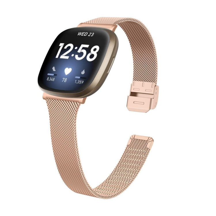 Vildt smuk Fitbit Versa 3 / Fitbit Sense Metal Rem - Pink#serie_5