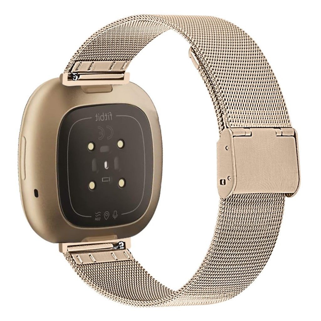 Vildt rart Fitbit Versa 3 / Fitbit Sense Metal Rem - Guld#serie_2