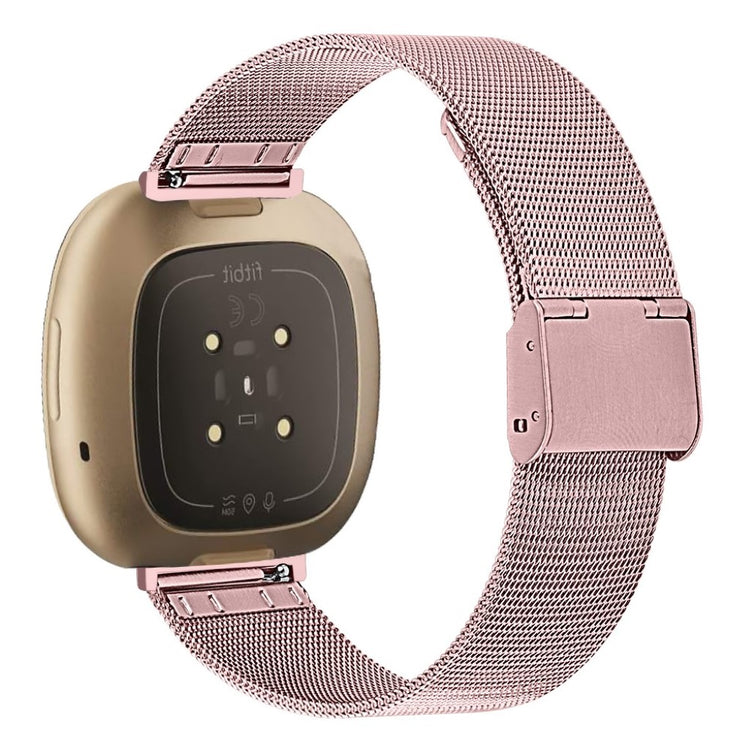 Vildt rart Fitbit Versa 3 / Fitbit Sense Metal Rem - Pink#serie_4