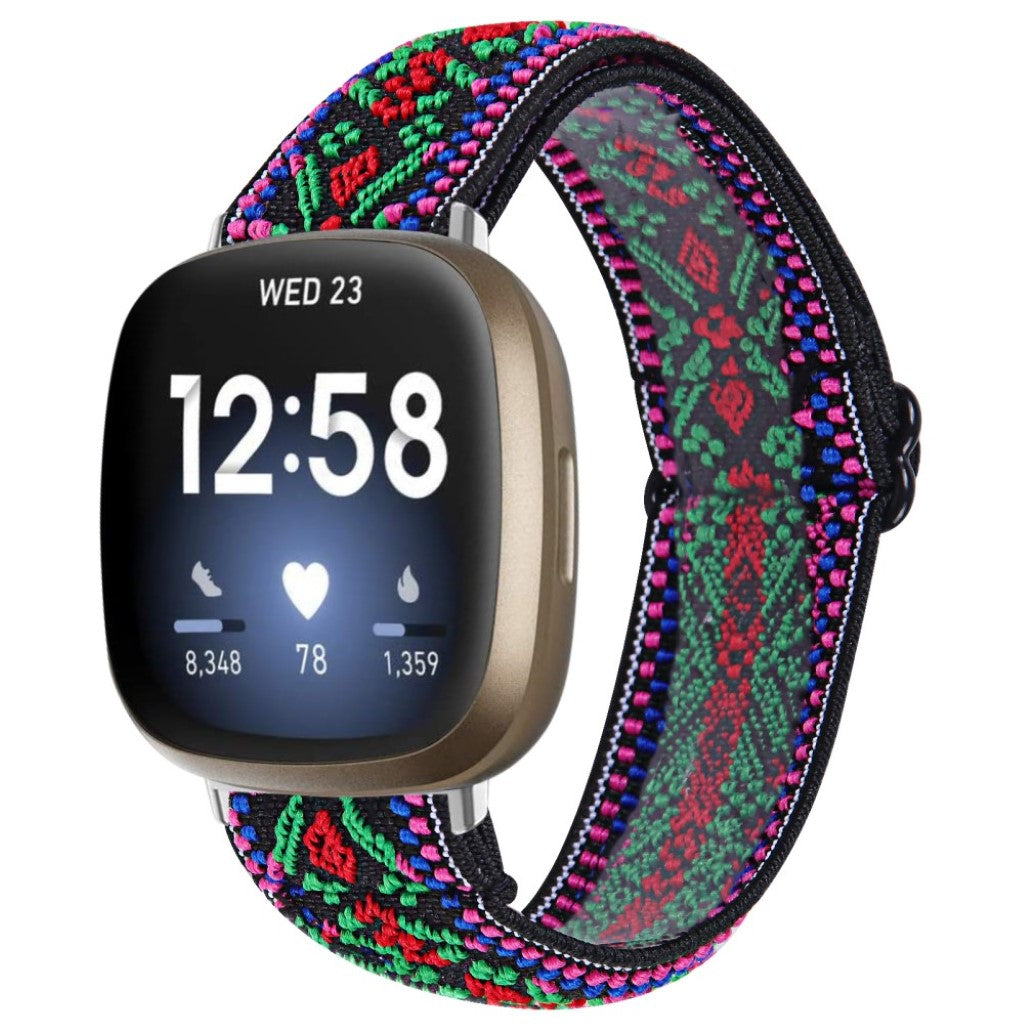 Helt vildt rart Fitbit Versa 3 / Fitbit Sense Nylon Rem - Flerfarvet#serie_16