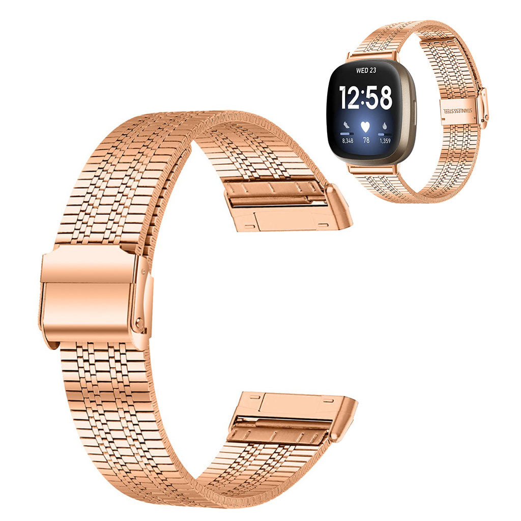 Meget sejt Fitbit Versa 3 Metal Rem - Pink#serie_3