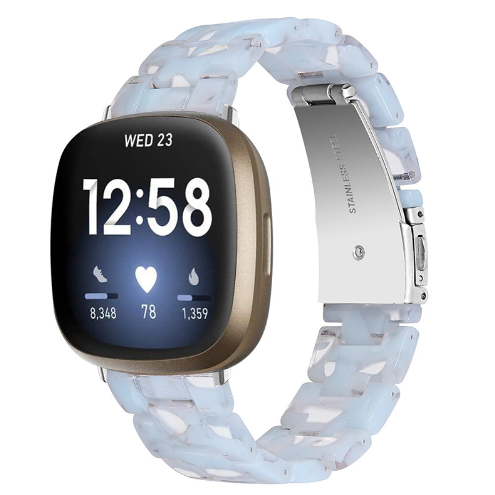 Superflot Fitbit Sense / Fitbit Versa 3 Plastik Rem - Blå#serie_10