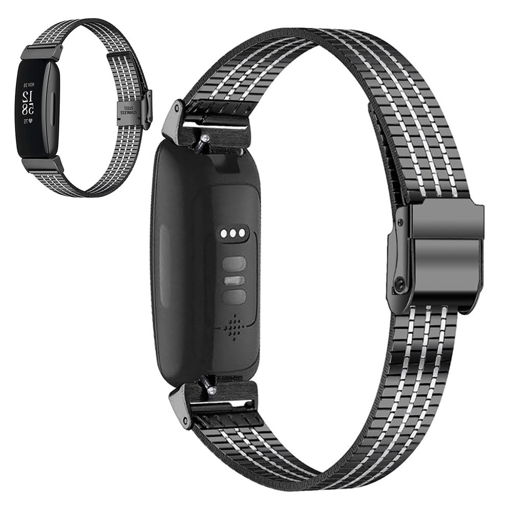 Helt vildt rart Fitbit Inspire 2 Metal Rem - Sort#serie_1