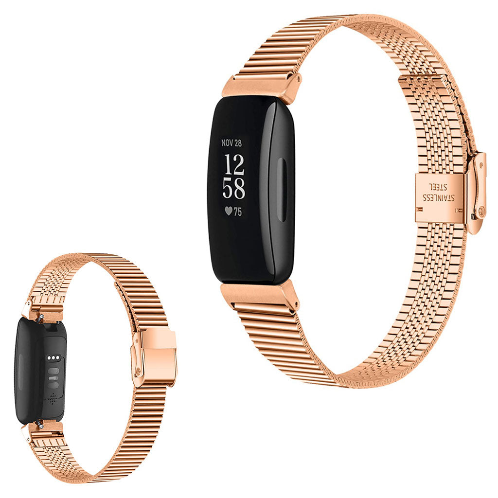 Helt vildt godt Fitbit Inspire 2 Metal Rem - Pink#serie_4