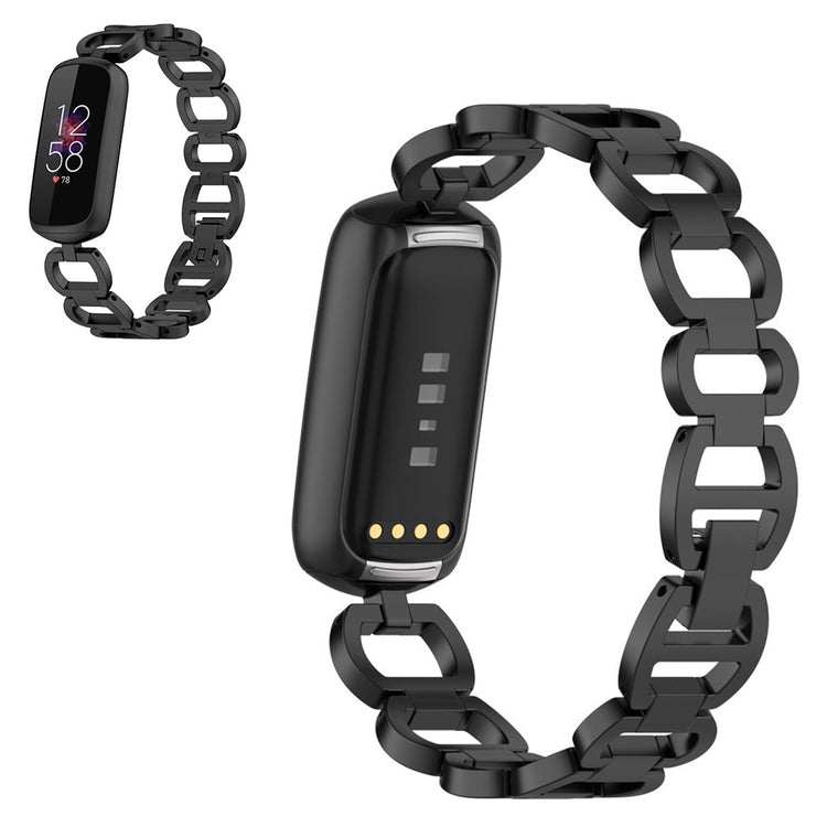 Rigtigt rart Fitbit Luxe Metal Rem - Sort#serie_1