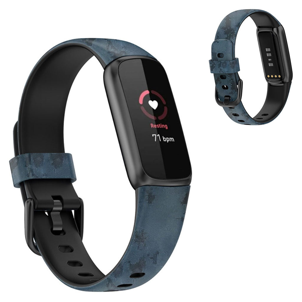 Mega fantastisk Fitbit Luxe Silikone Rem - Størrelse: L - Blå#serie_6