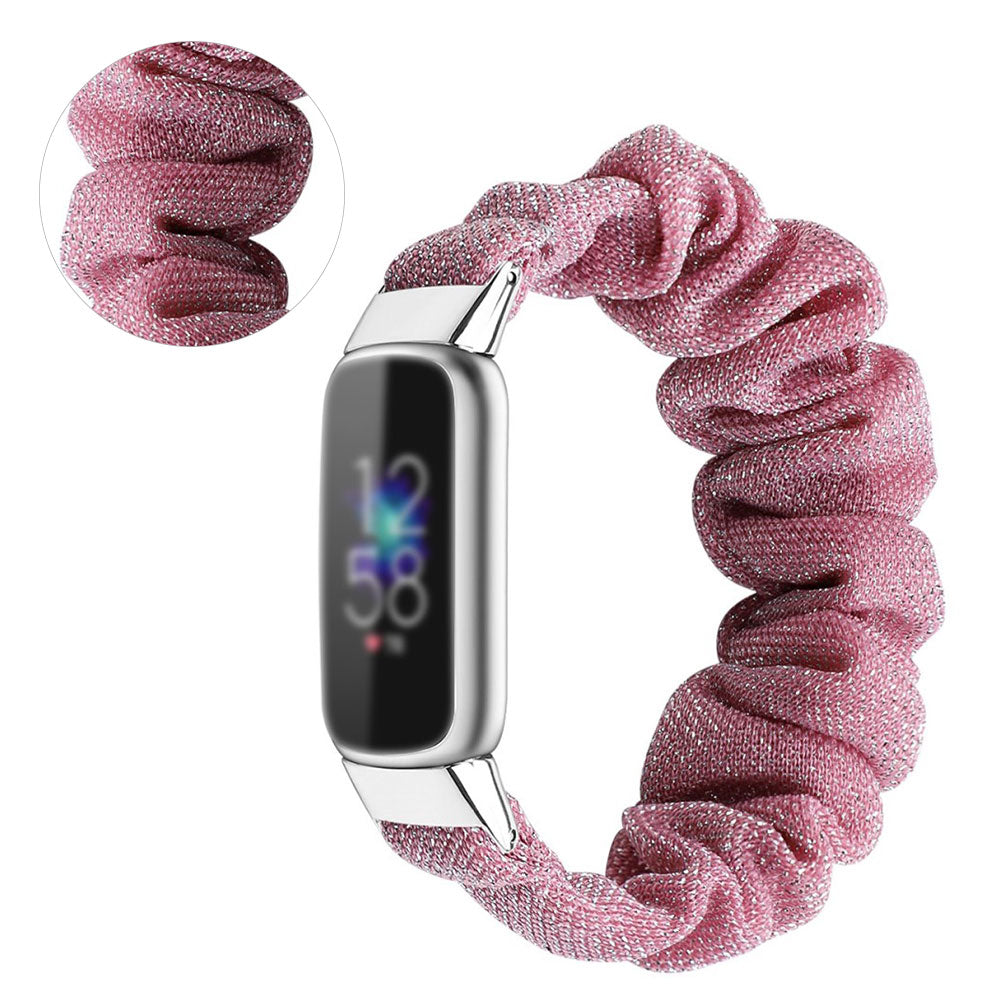 Vildt elegant Fitbit Luxe Nylon Rem - Størrelse: S - Pink#serie_4