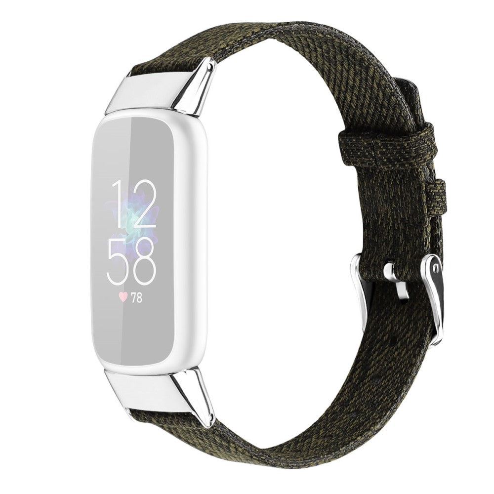 Helt vildt fint Fitbit Luxe Nylon Rem - Størrelse: S - Grøn#serie_11