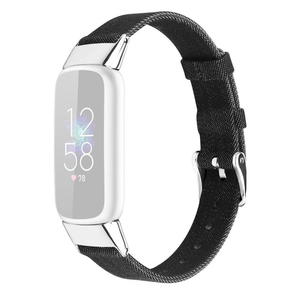 Helt vildt fint Fitbit Luxe Nylon Rem - Størrelse: S - Sort#serie_12