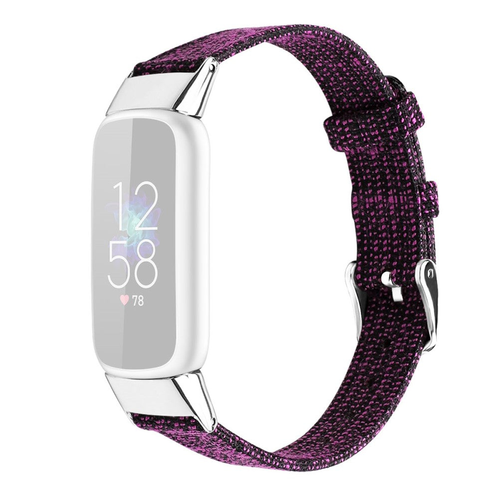 Helt vildt fint Fitbit Luxe Nylon Rem - Størrelse: S - Lilla#serie_8