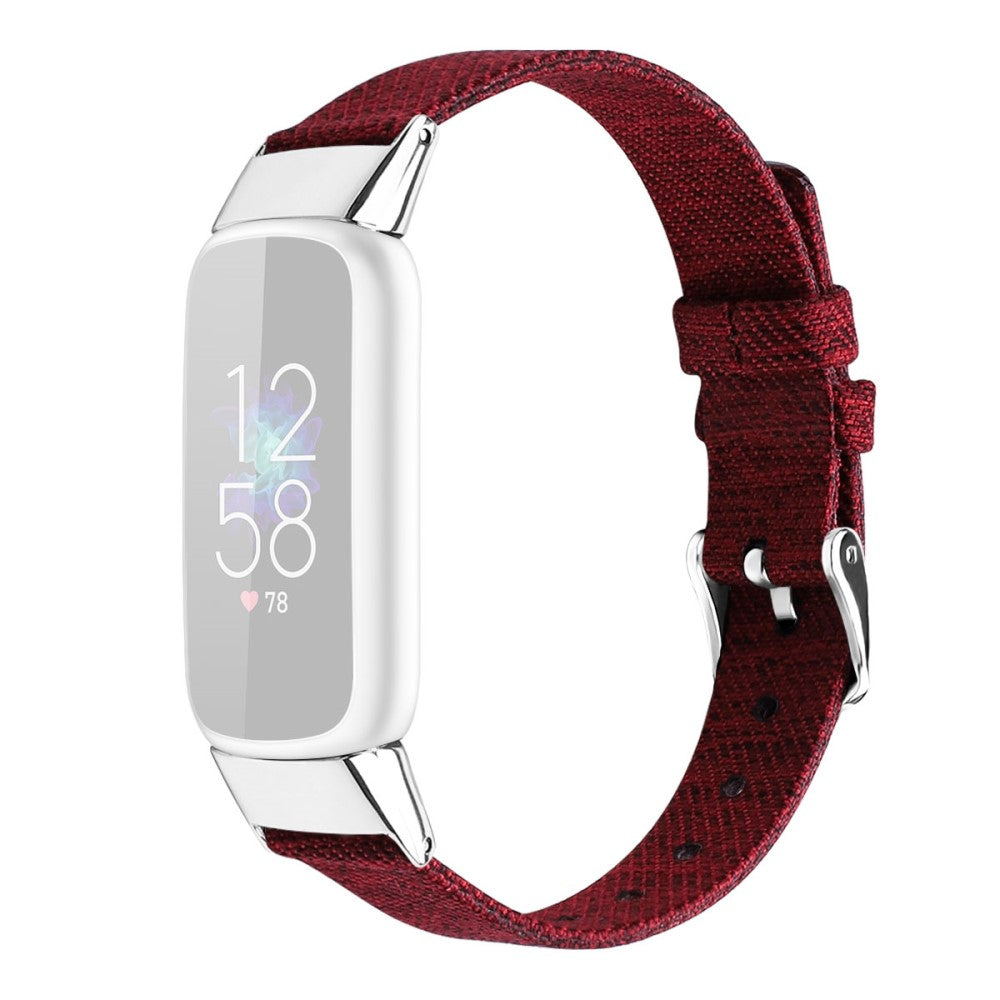 Helt vildt fint Fitbit Luxe Nylon Rem - Størrelse: S - Rød#serie_9