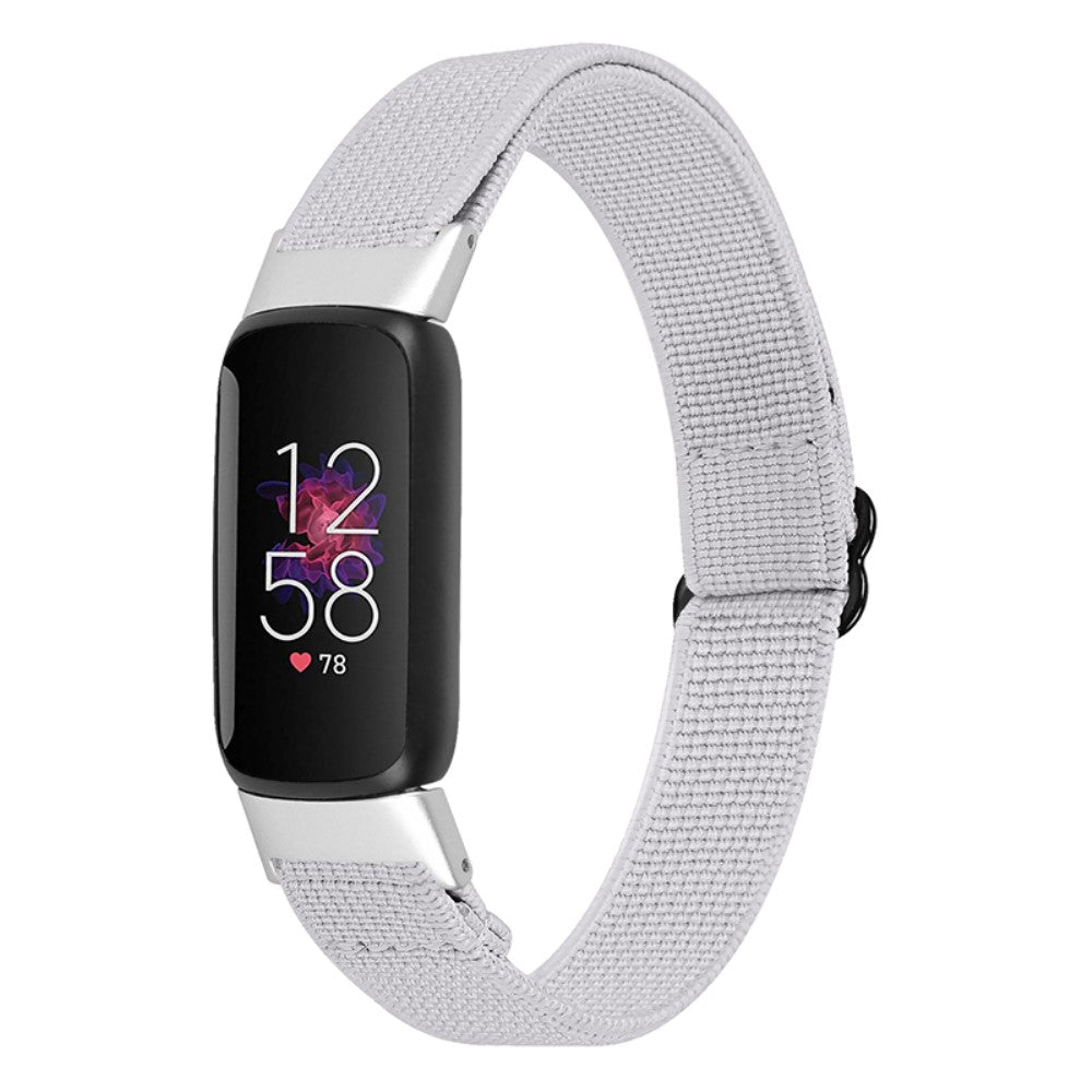 Helt vildt flot Fitbit Luxe Nylon Rem - Sølv#serie_2