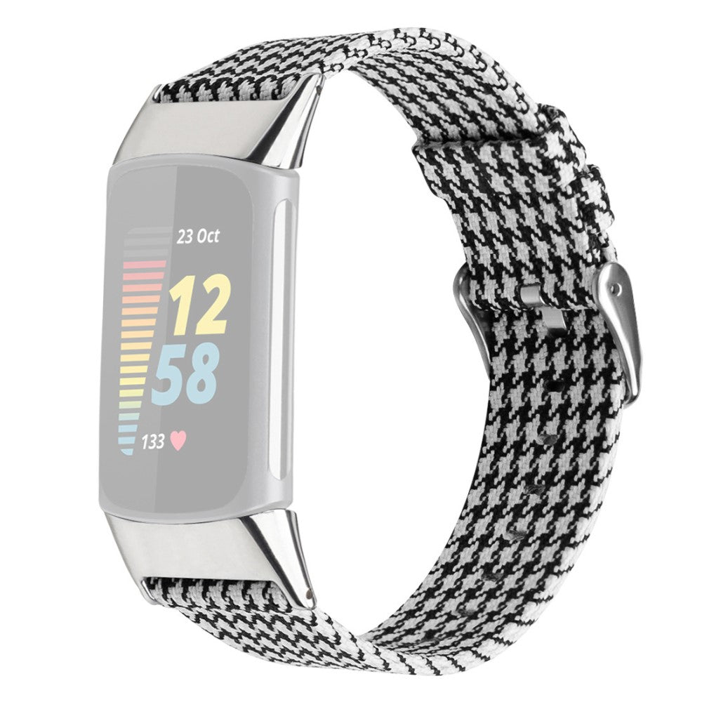 Hvid Fitbit Charge 5 Stof Urrem#serie_1