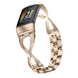 Niesamowicie Fantastyczny Fitbit Charge 5 Metal I Stras Pasek