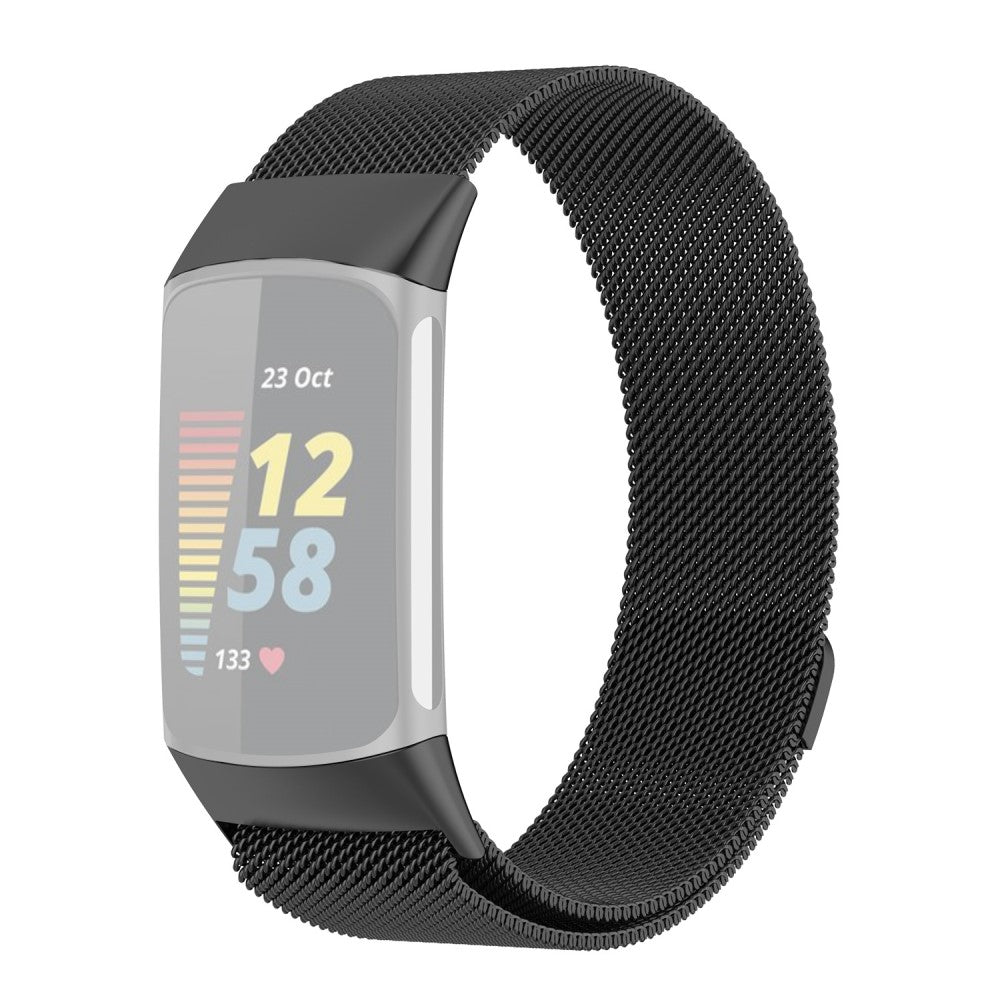 Komfortabel Fitbit Charge 5 Metal Rem - Sort#serie_1