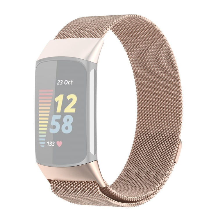 Komfortabel Fitbit Charge 5 Metal Rem - Guld#serie_7