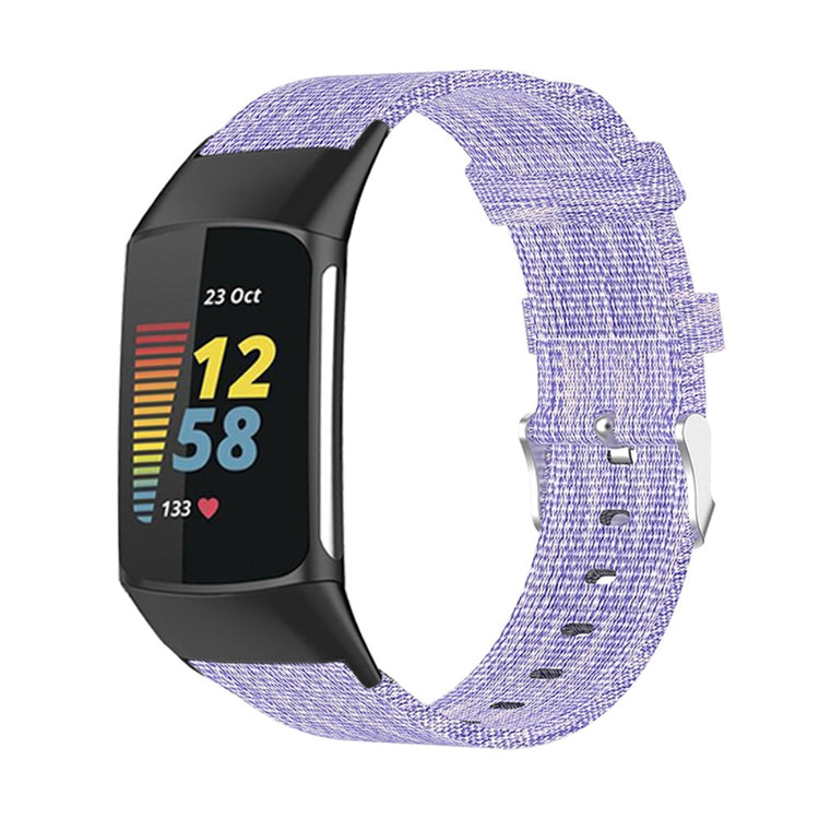 Sejt Fitbit Charge 5 Nylon Rem - Lilla#serie_5