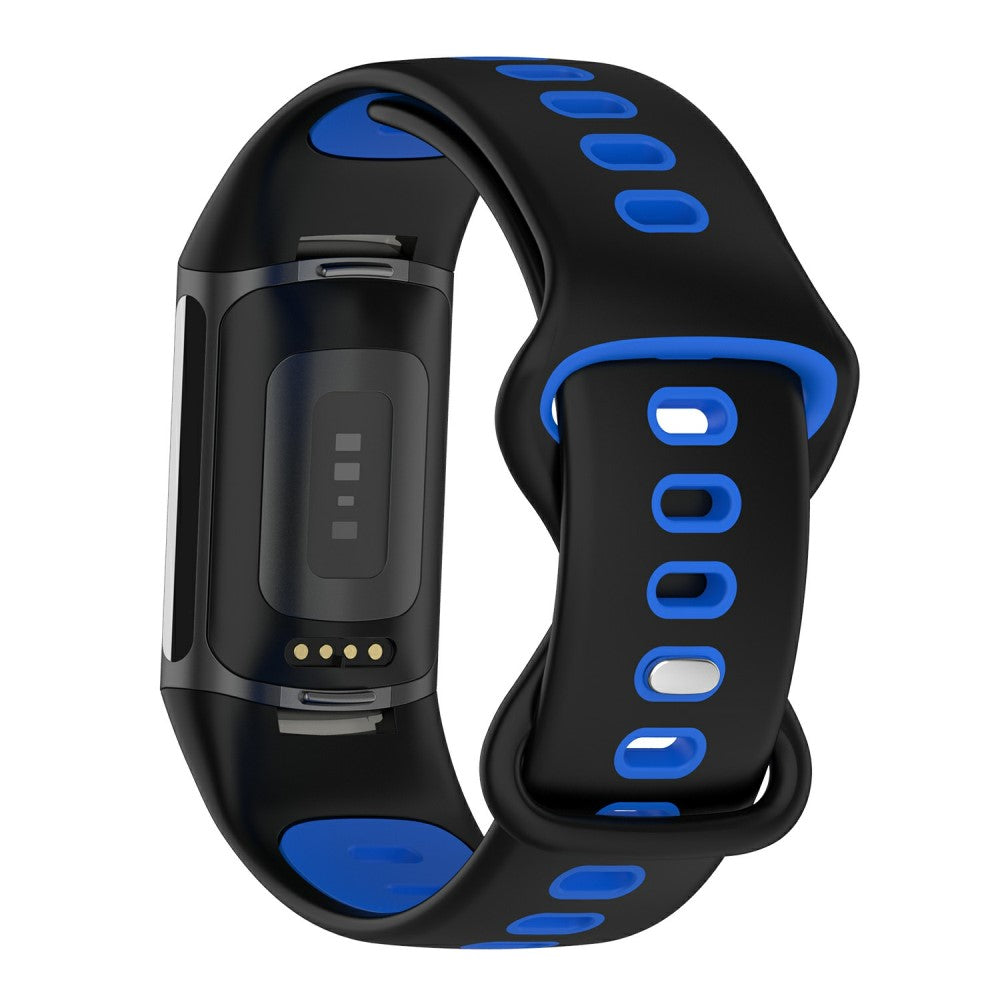 Rigtigt rart Fitbit Charge 5 Silikone Urrem - Blå#serie_6