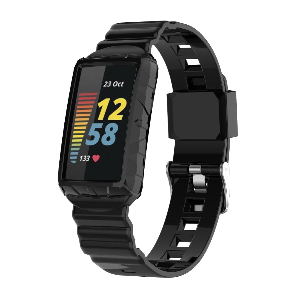 Vildt nydelig Universal Fitbit Silikone Rem - Sort#serie_1