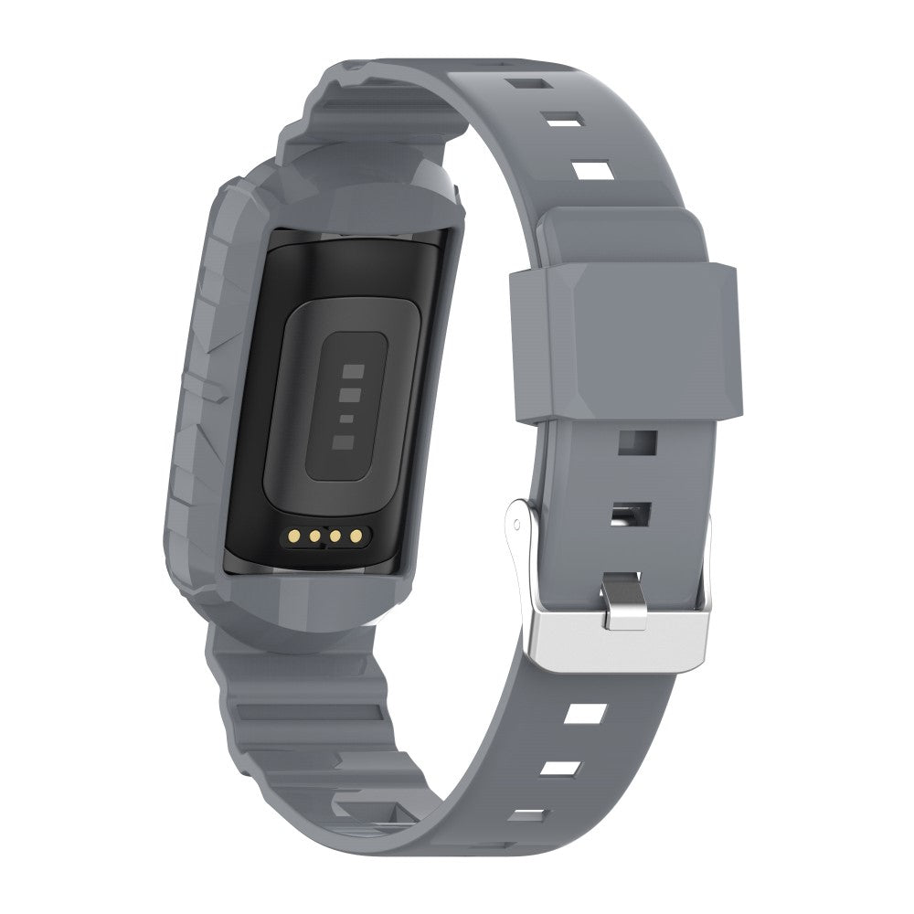 Vildt nydelig Universal Fitbit Silikone Rem - Sølv#serie_8