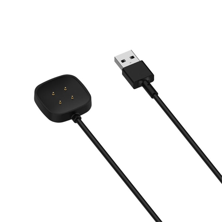 1m Plastik Fitbit Versa 4 Magnetisk  USB Ladestation - Sort#serie_7