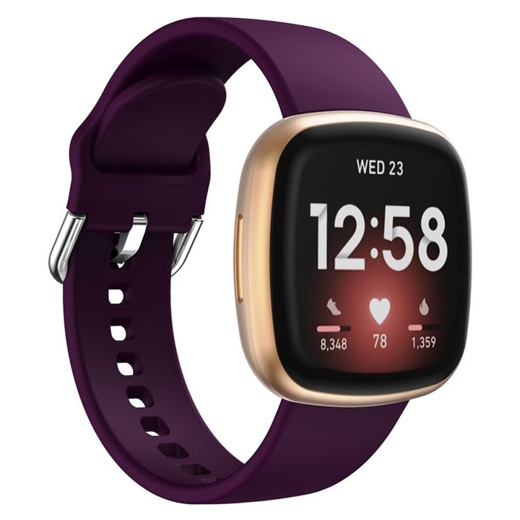 Rigtigt fed Universal Fitbit Silikone Rem - Lilla#serie_12