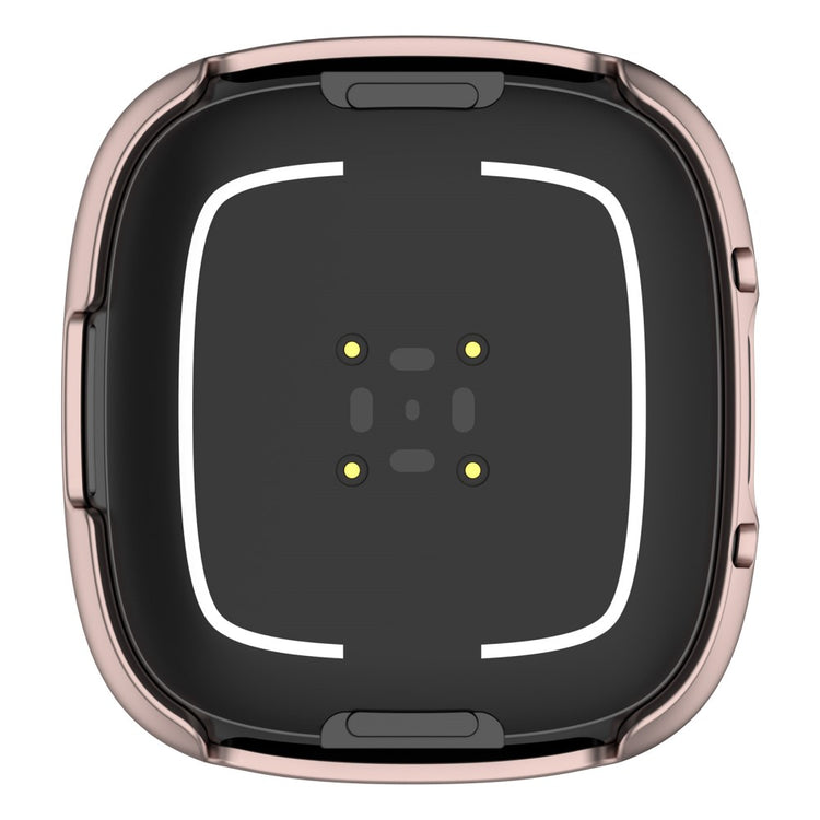 Alle Tiders Fitbit Sense 2 / Fitbit Versa 4 Cover med Skærmbeskytter i Plastik og Hærdet Glas - Pink#serie_5