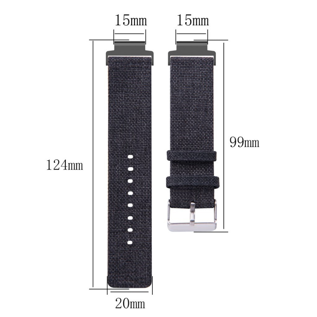 Vildt sejt Universal Garmin Nylon Rem - Sort#serie_1