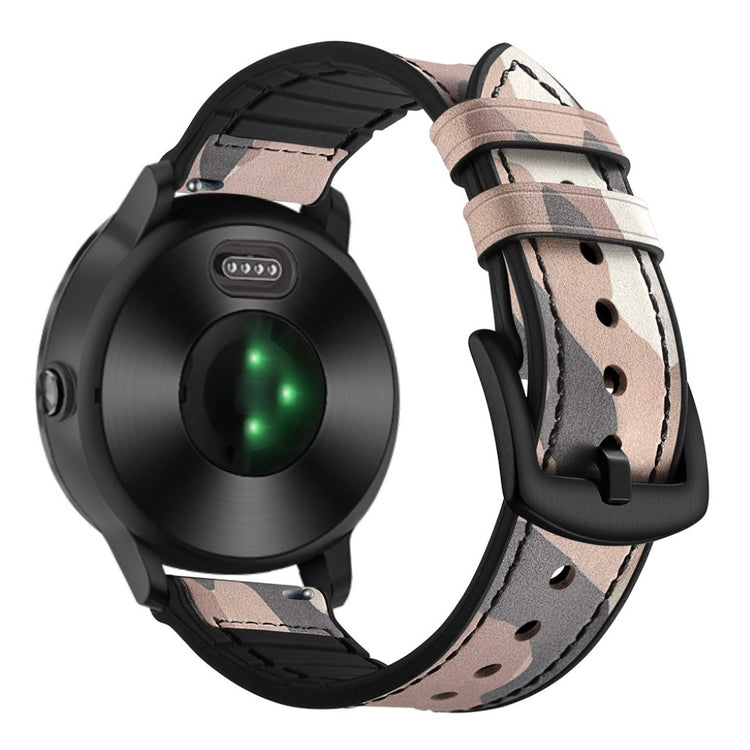 Fed Garmin Vivoactive 3 / Garmin Vivomove HR Ægte læder Rem - Brun#serie_6