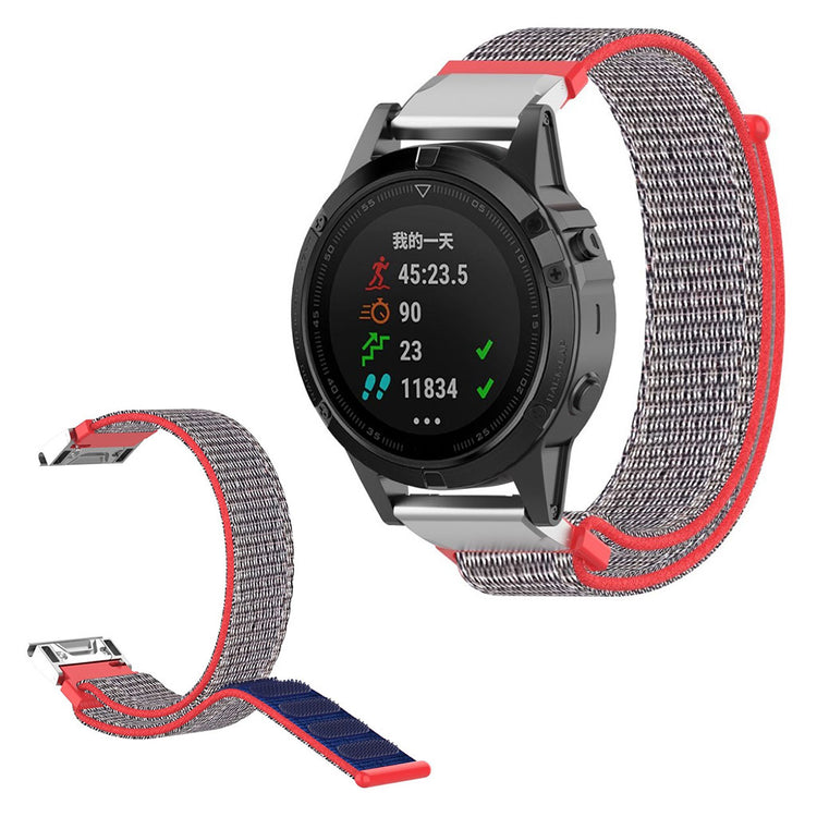 Fremragende Garmin Fenix 6 / Garmin Fenix 5 Nylon Rem - Flerfarvet#serie_7