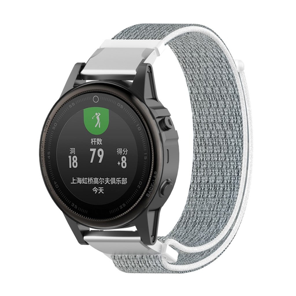 Meget sejt Garmin Fenix 6S / Garmin Fenix 5S Plus Nylon Rem - Sølv#serie_1