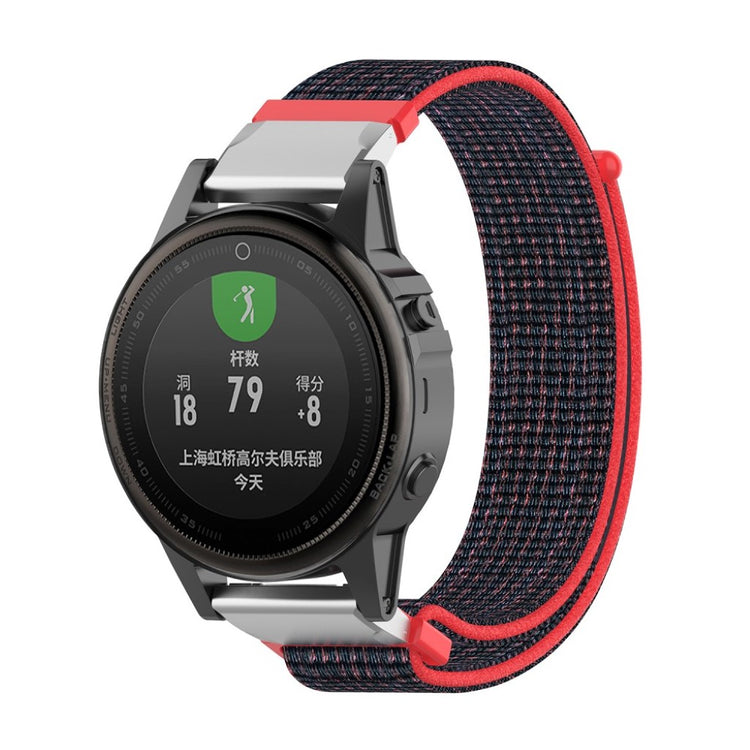 Meget sejt Garmin Fenix 6S / Garmin Fenix 5S Plus Nylon Rem - Sort#serie_6