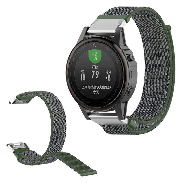 Meget sejt Garmin Fenix 6S / Garmin Fenix 5S Plus Nylon Rem - Grøn#serie_8