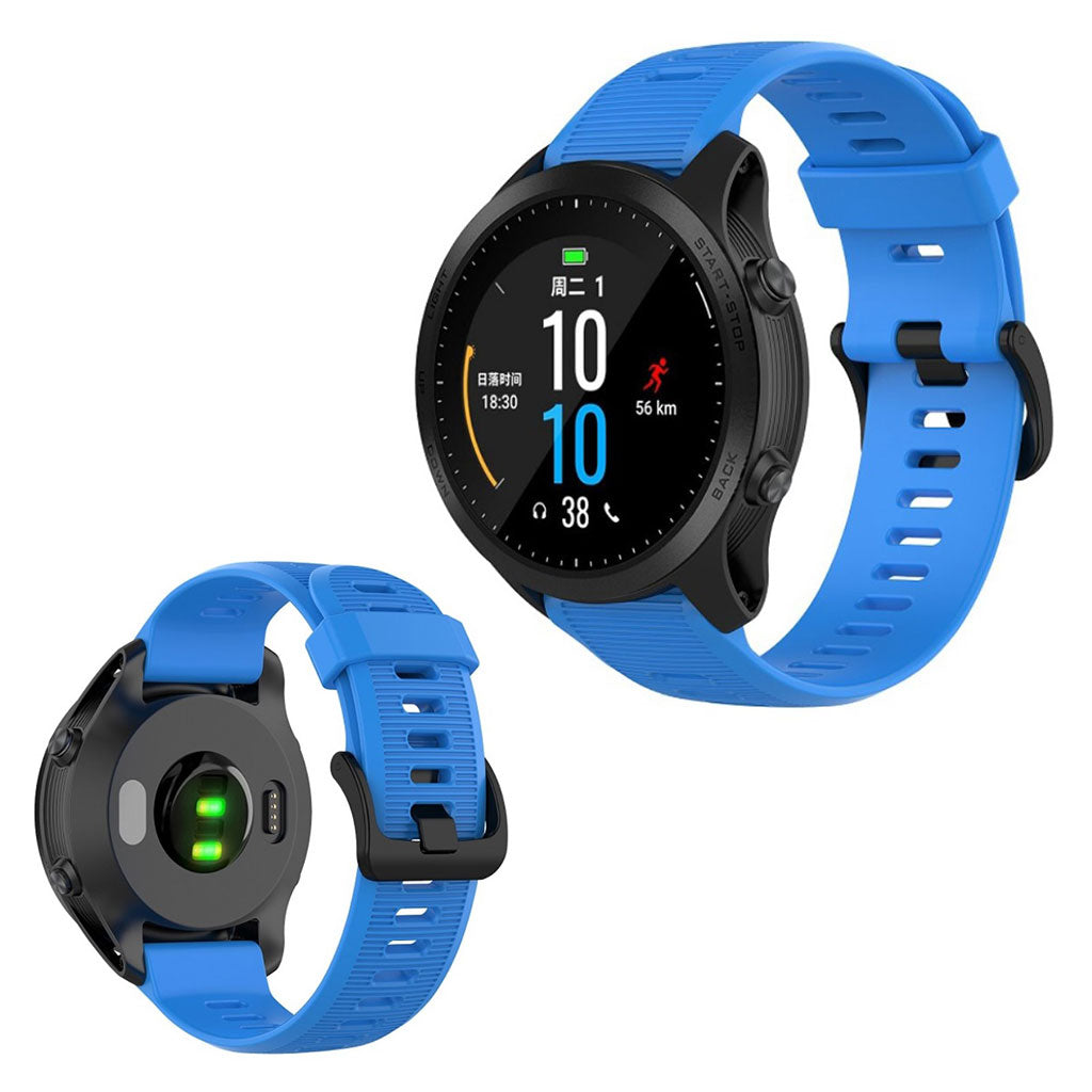 Komfortabel Universal Garmin Silikone Rem - Blå#serie_9