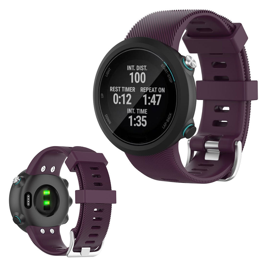 Rigtigt kønt Universal Garmin Silikone Rem - Lilla#serie_10