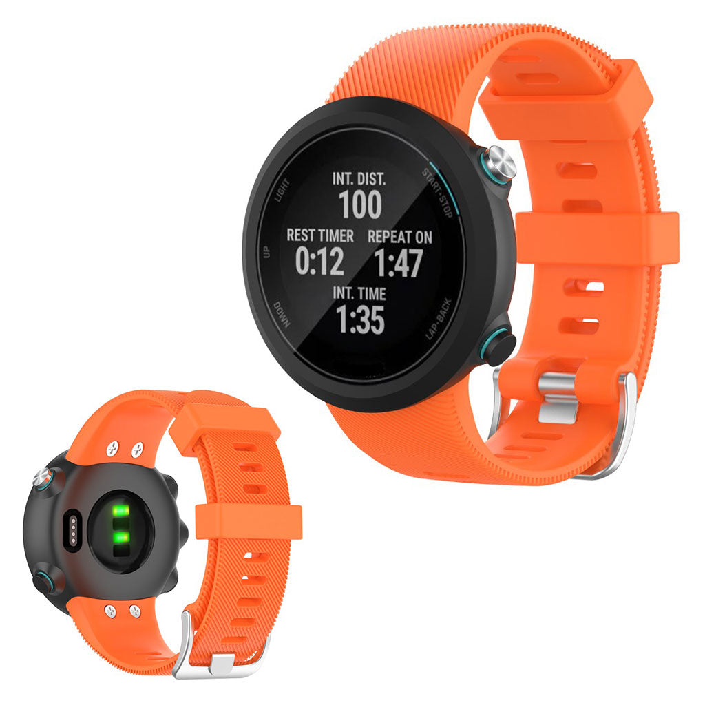 Rigtigt kønt Universal Garmin Silikone Rem - Orange#serie_6