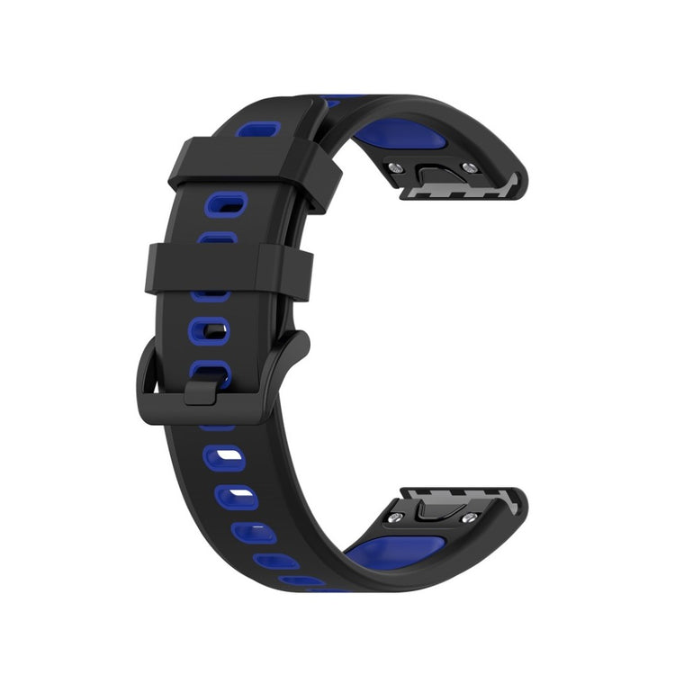 Superflot Garmin Fenix 6 / Garmin Fenix 5 Silikone Rem - Sort#serie_1